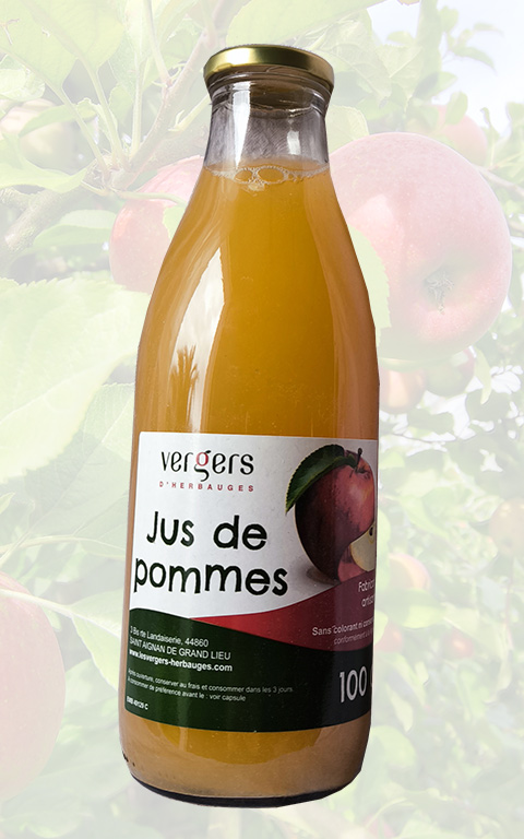 Jus de pomme Nantes - Vergers d'Herbauges 44860 - 100cl